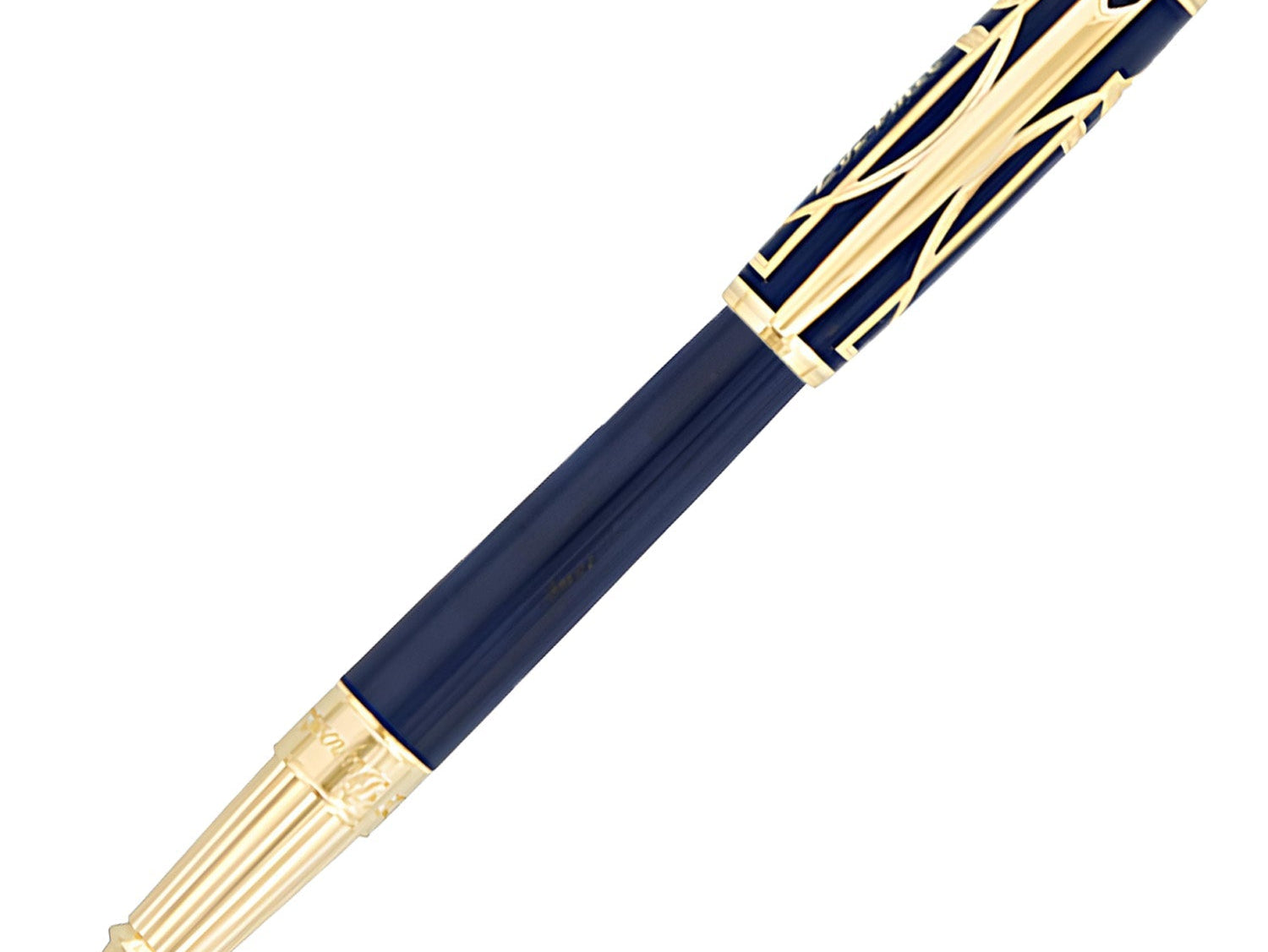 S.T. Dupont Line D Prestige Blue Vitruvian Man - Stylo Roller Édition Limitée