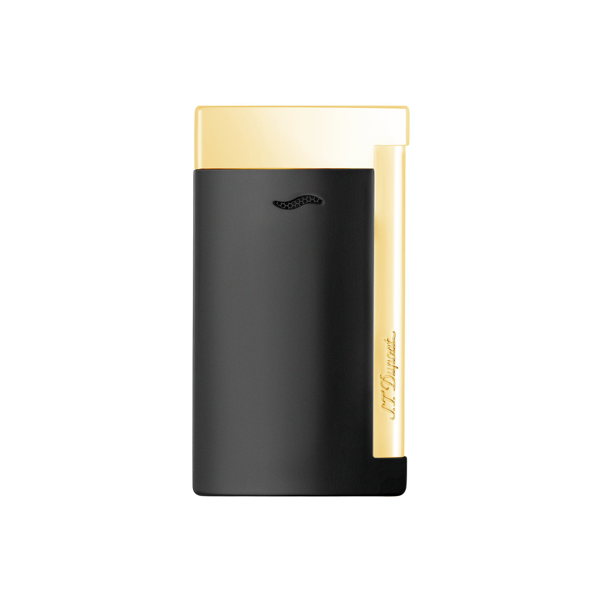 S.T. Dupont Briquet Slim 7 Noir Et Finition Doree - S.T.Dupont