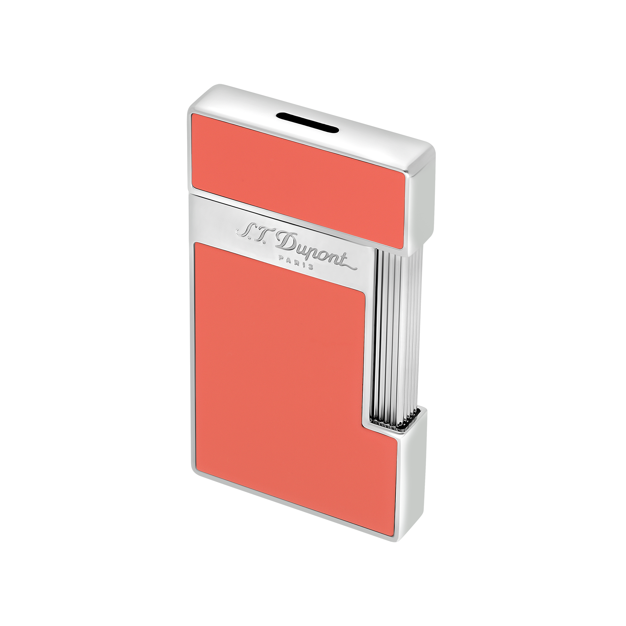 S.T. Dupont Briquet Slimmy Laque Corail Et Chrome - S.T.Dupont - vue 4