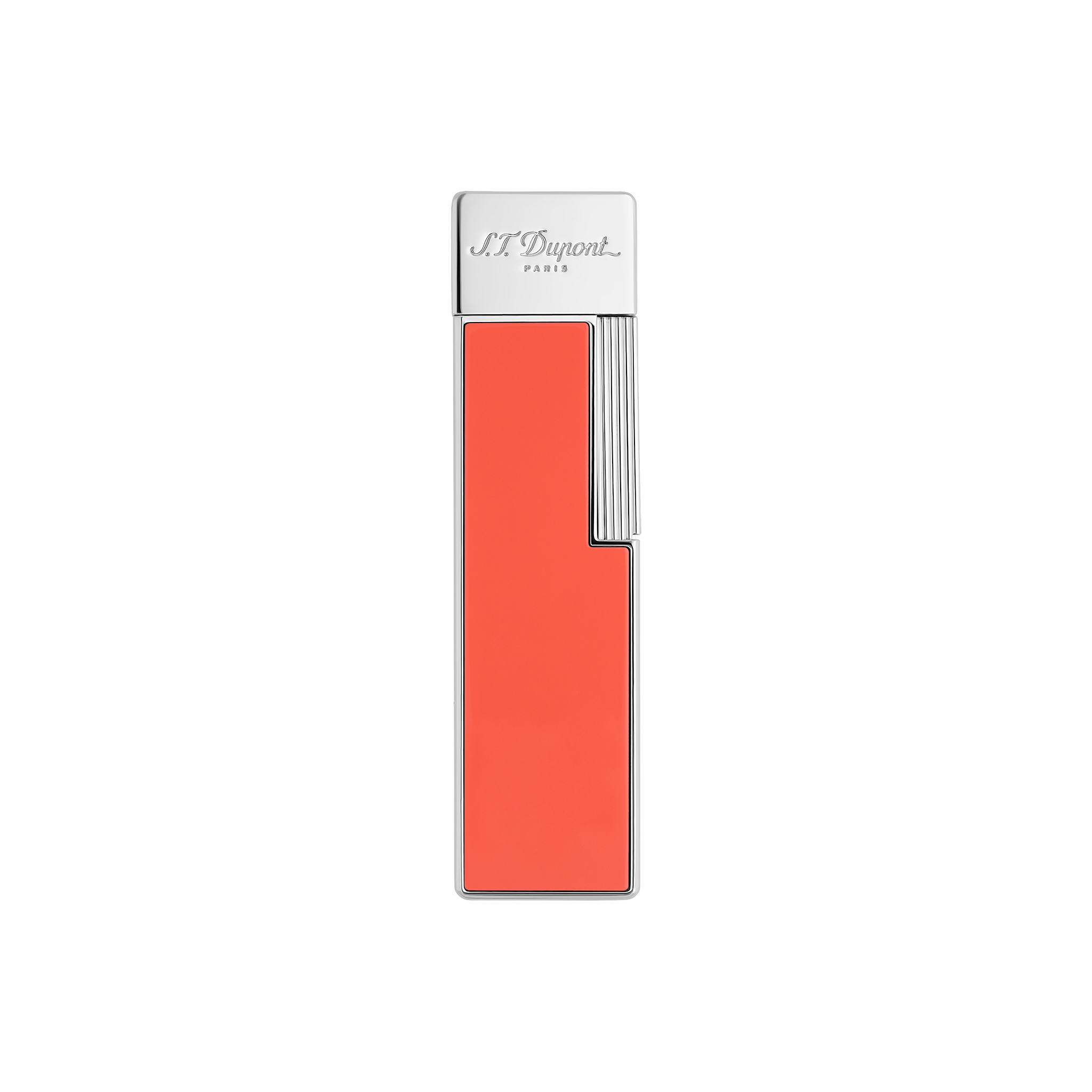 S.T. Dupont Briquet Twiggy Laque Corail Et Chrome - S.T.Dupont