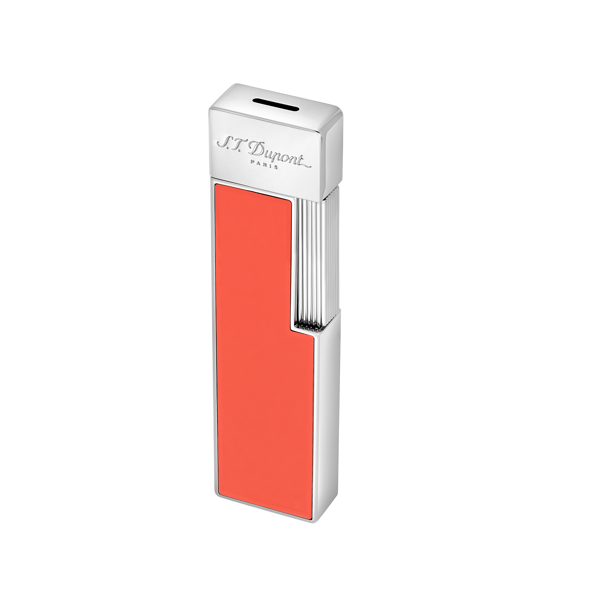 S.T. Dupont Briquet Twiggy Laque Corail Et Chrome - S.T.Dupont - vue 4