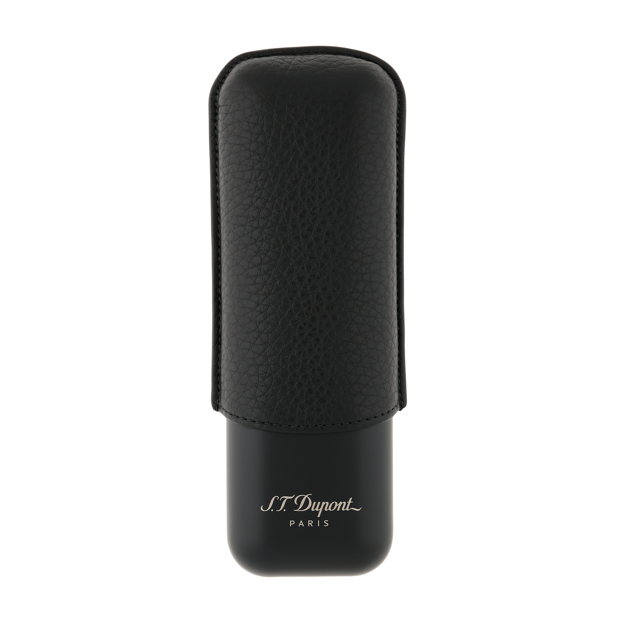 S.T. Dupont Etui Double Cigares Noir Graine Mat - S.T.Dupont