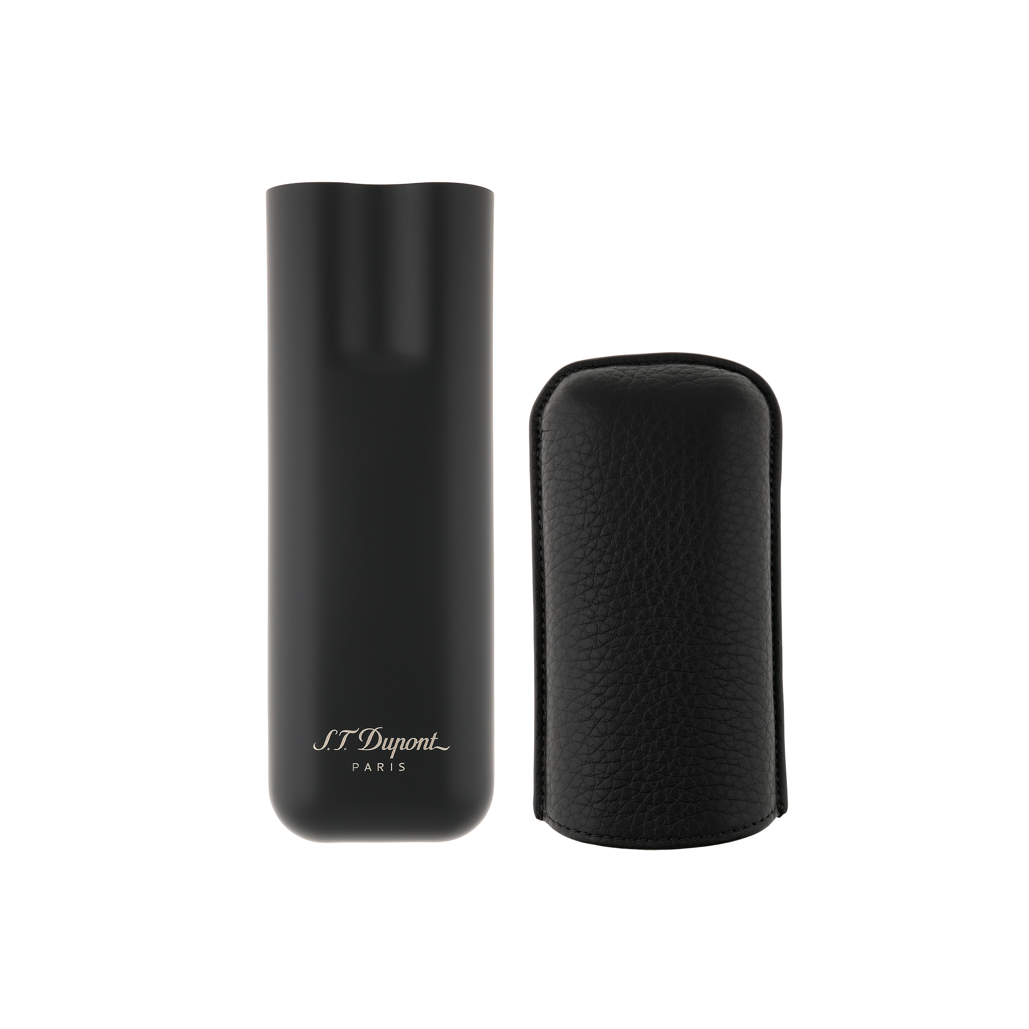 S.T. Dupont Etui Double Cigares Noir Graine Mat - S.T.Dupont - vue 3