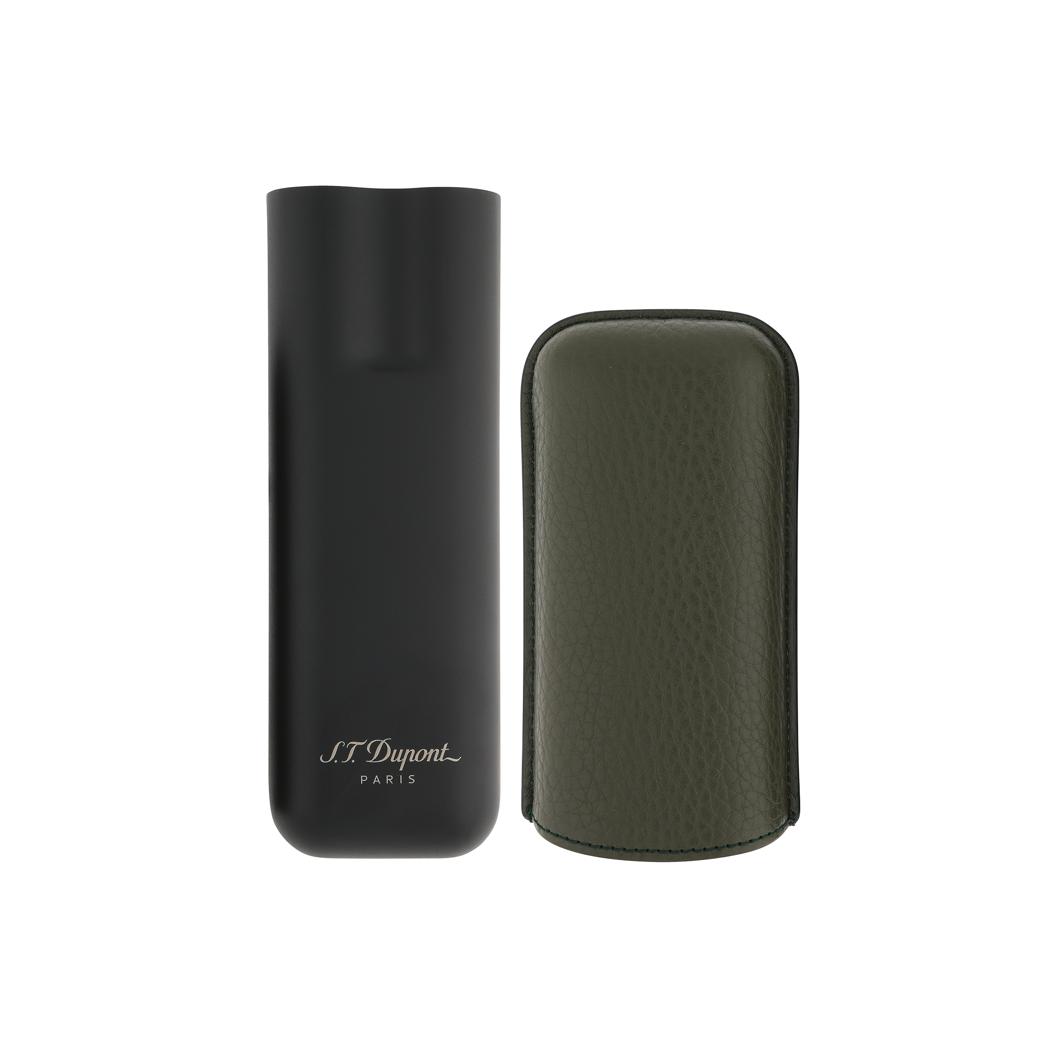 S.T. Dupont Etui Double Cigares Kaki Graine Mat - S.T.Dupont - vue 2
