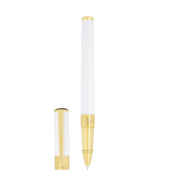 S.T. Dupont Roller Initial Blanc Laqué et Or - S.T.Dupont