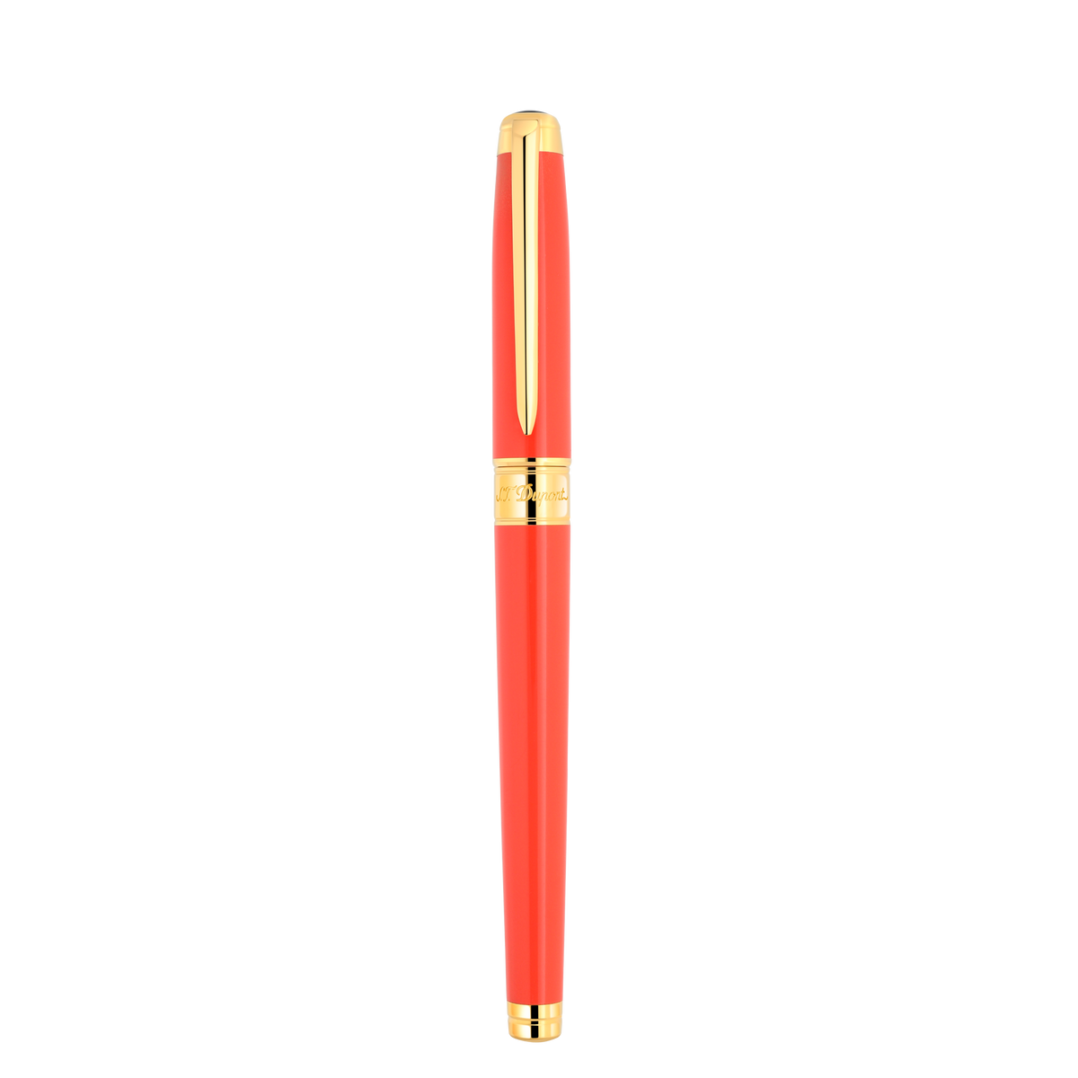 Stylo Roller Line D Eternity Medium Corail Et Or - S.T.Dupont