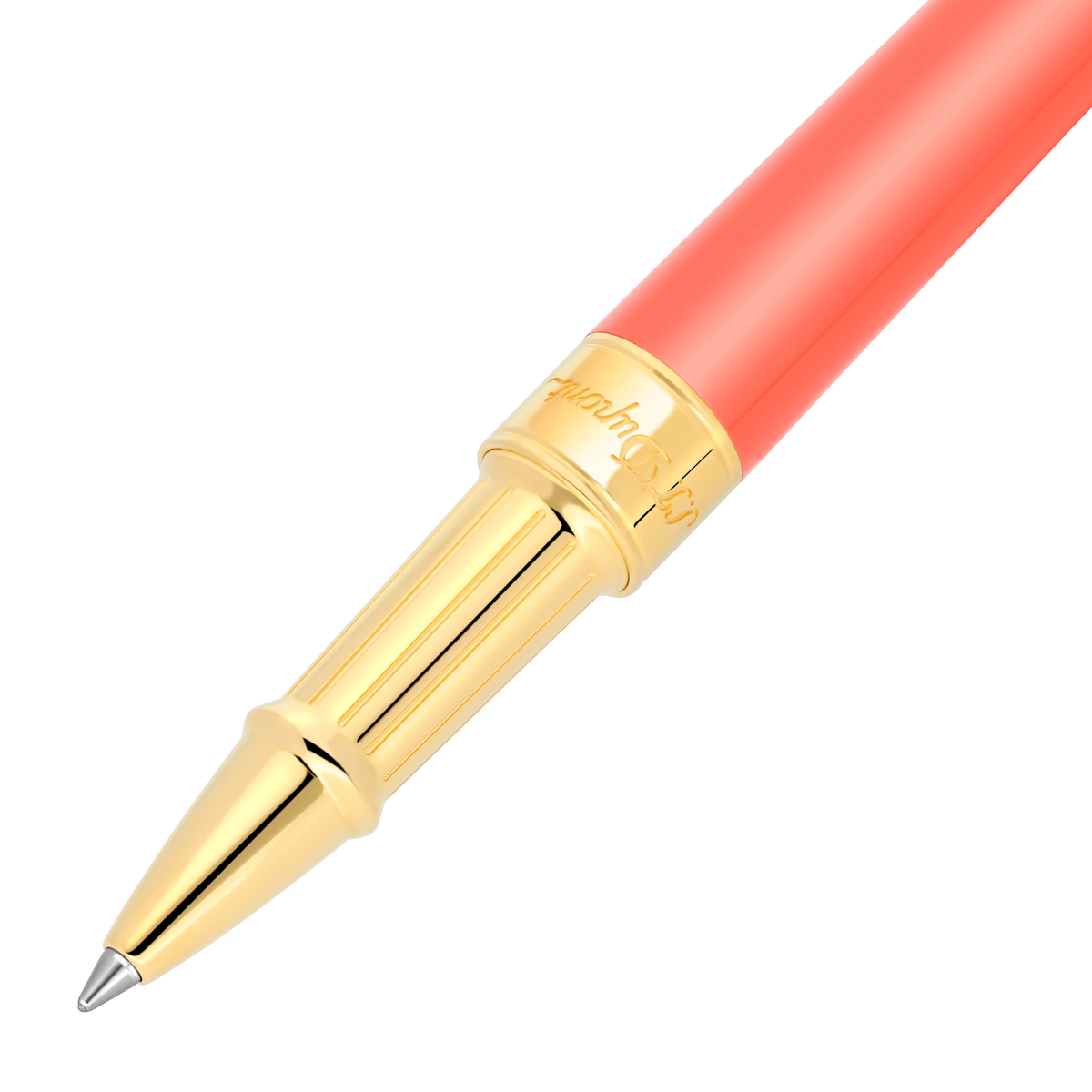 Stylo Roller Line D Eternity Medium Corail Et Or - S.T.Dupont - vue 2