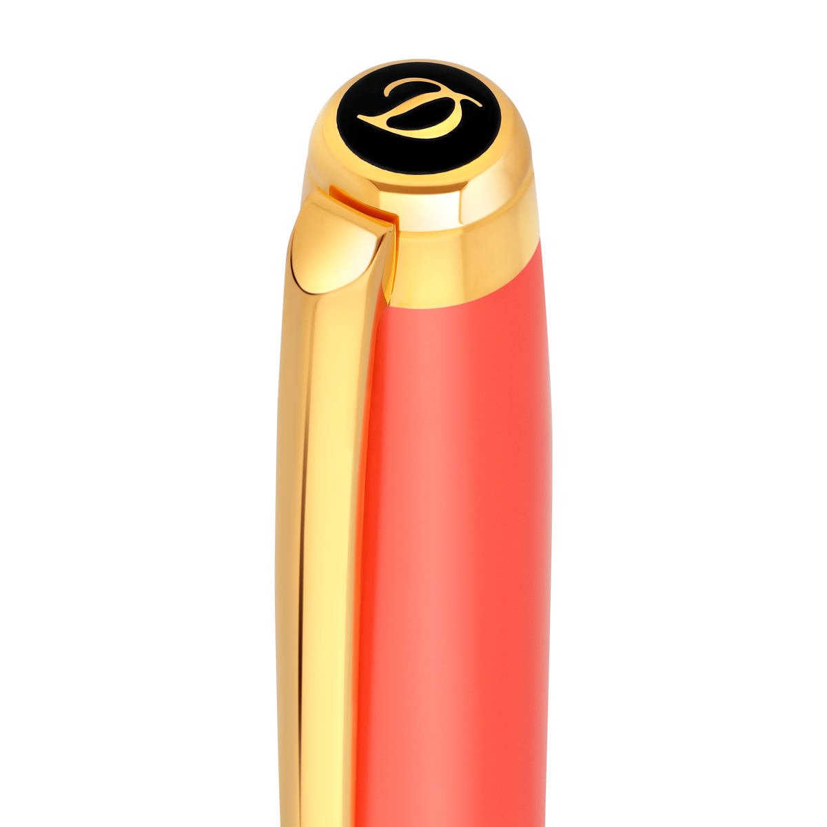 Stylo Roller Line D Eternity Medium Corail Et Or - S.T.Dupont - vue 4