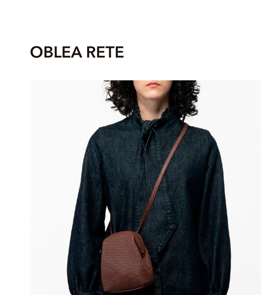Oblea - Rete Leather Handbag - CYEDRA