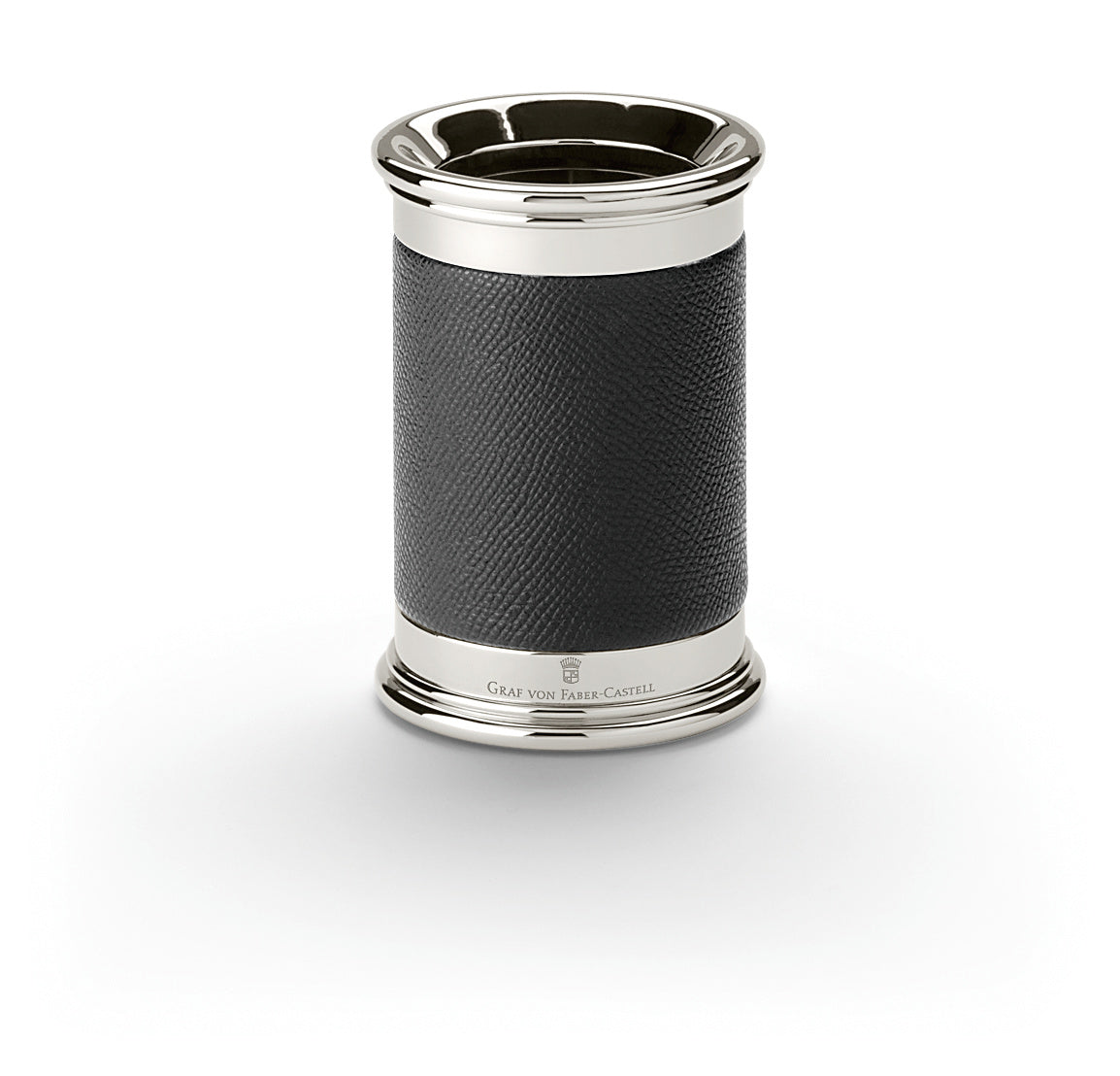 Graf von Faber Castell-Pot à crayons, finition cuir grainé, noir - Graf von Faber-Castell