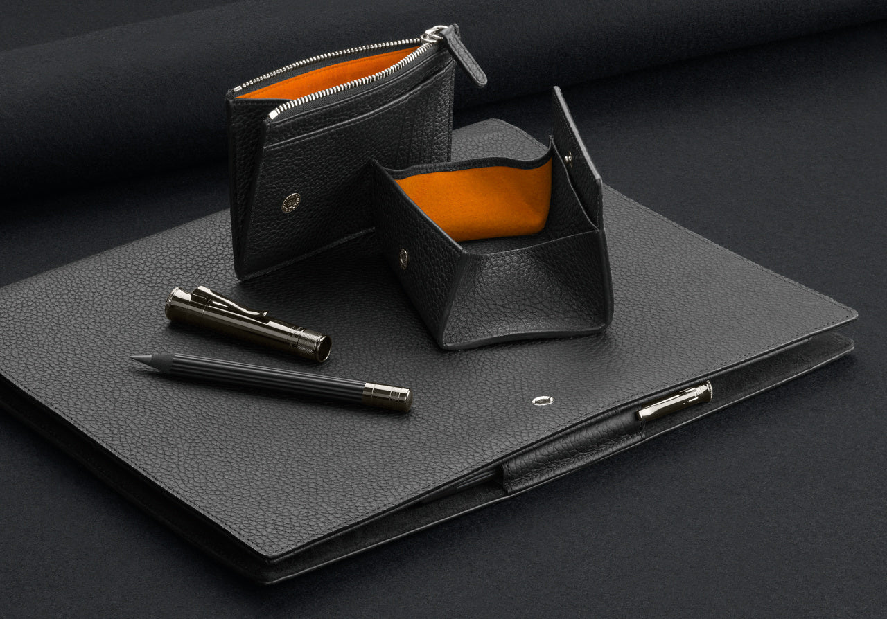 Graf von Faber Castell-Porte-carte zippé, grand, cuir Cashmere, noir - Graf von Faber-Castell - vue 4