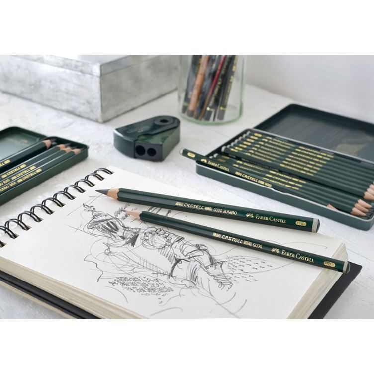 Faber Castell "Crayons graphite Castell 9000, set ""Art"" de 12" - vue 2
