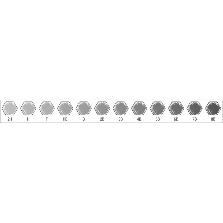 Faber Castell "Crayons graphite Castell 9000, set ""Art"" de 12" - vue 3