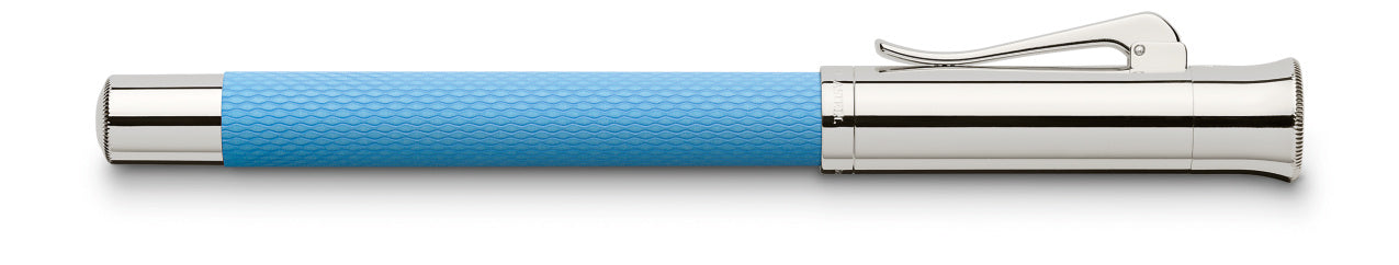 Graf von Faber Castell-Stylo-plume Guilloché, bleu azur, M - Graf von Faber-Castell - vue 6