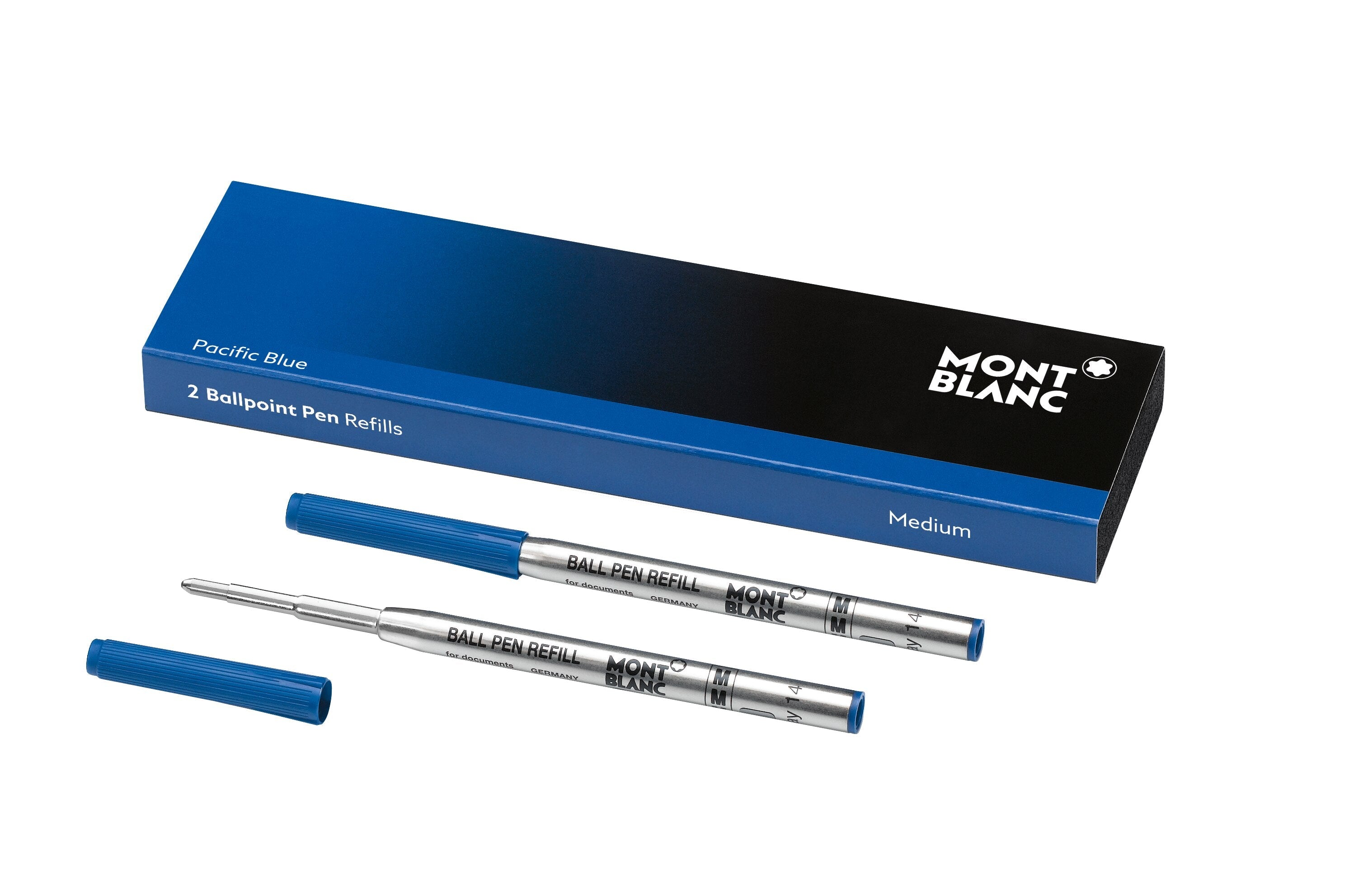 Montblanc 2 ballpoint pen refills (M) Pacific Blue – Boutique Naudin Montblanc