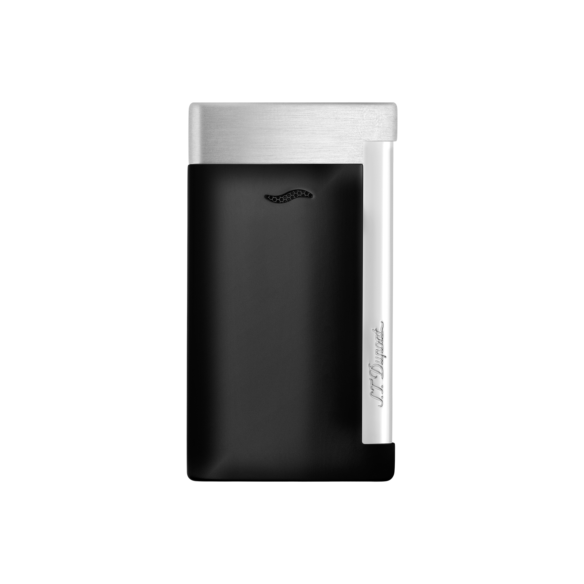 S.T. Dupont Briquet Slim 7 Noir Mat Et Finition Chrome Brosse - S.T.Dupont