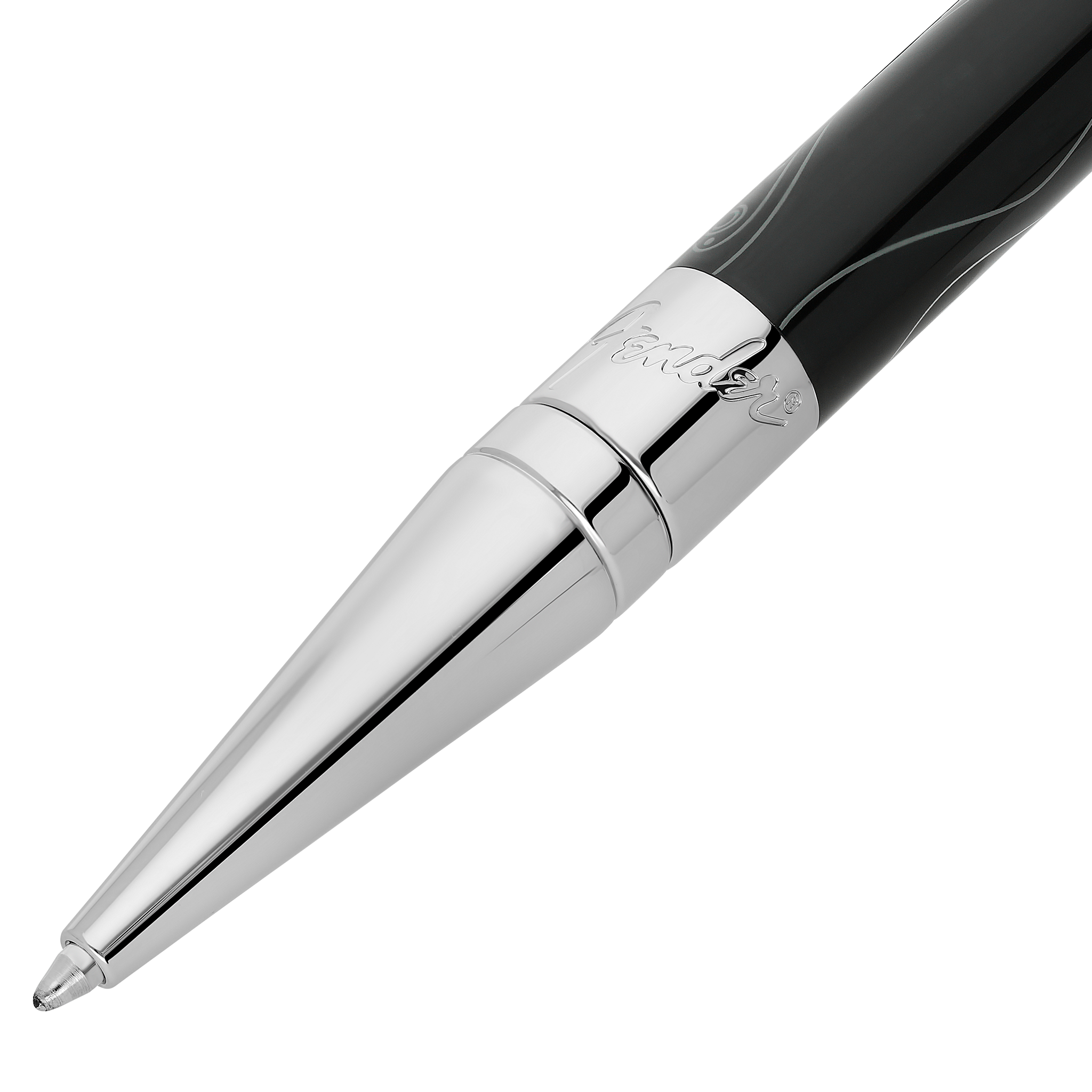 S.T. Dupont Initial Stylo Bille Fender Noir - Boutique Naudin - vue 2