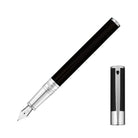 S.T. Dupont Stylo Plume D-Initial Noir et Chrome (M) - S.T.Dupont