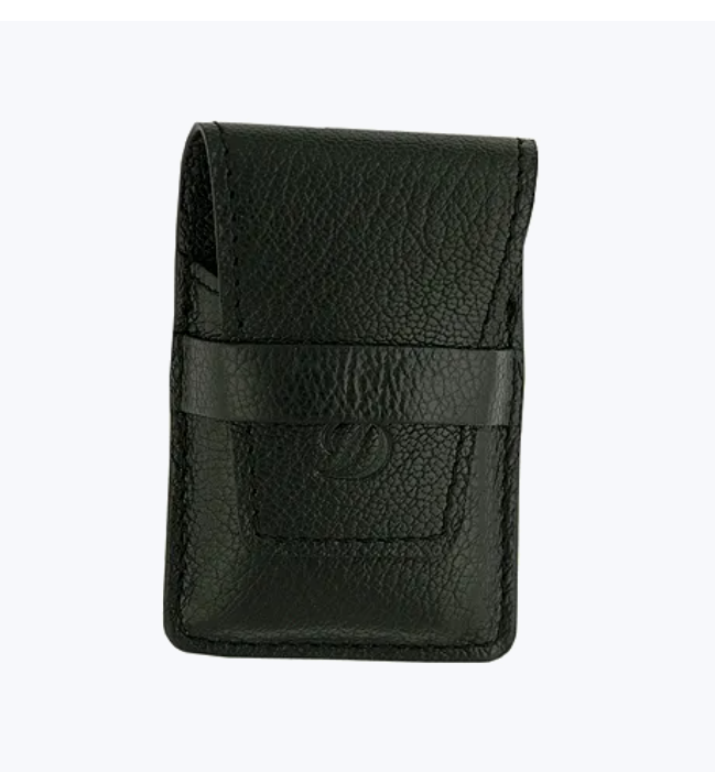 S.T. Dupont Étui Cuir Noir pour Briquet Ligne D / L8 / MiniJet / MaxiJet - S.T.Dupont
