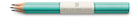 Graf von Faber Castell- 3 crayons graphite Guilloché avec banderole, turquoise - Graf von Faber-Castell - vue 2
