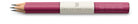 Graf von Faber Castell- 3 crayons graphite Guilloché avec banderole, rose - Graf von Faber-Castell - vue 3
