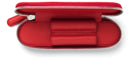 Graf von Faber Castell-Étui Epsom pour 2 instruments d'écriture, zip, Rouge Indien - Graf von Faber-Castell
