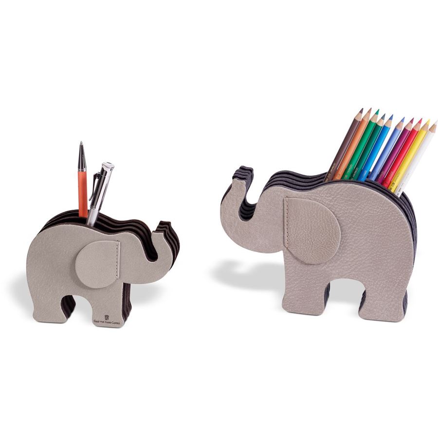 Graf von Faber Castell-Pot à stylos éléphant moyen, Gris  SKU:118726 - Graf von Faber-Castell - vue 3