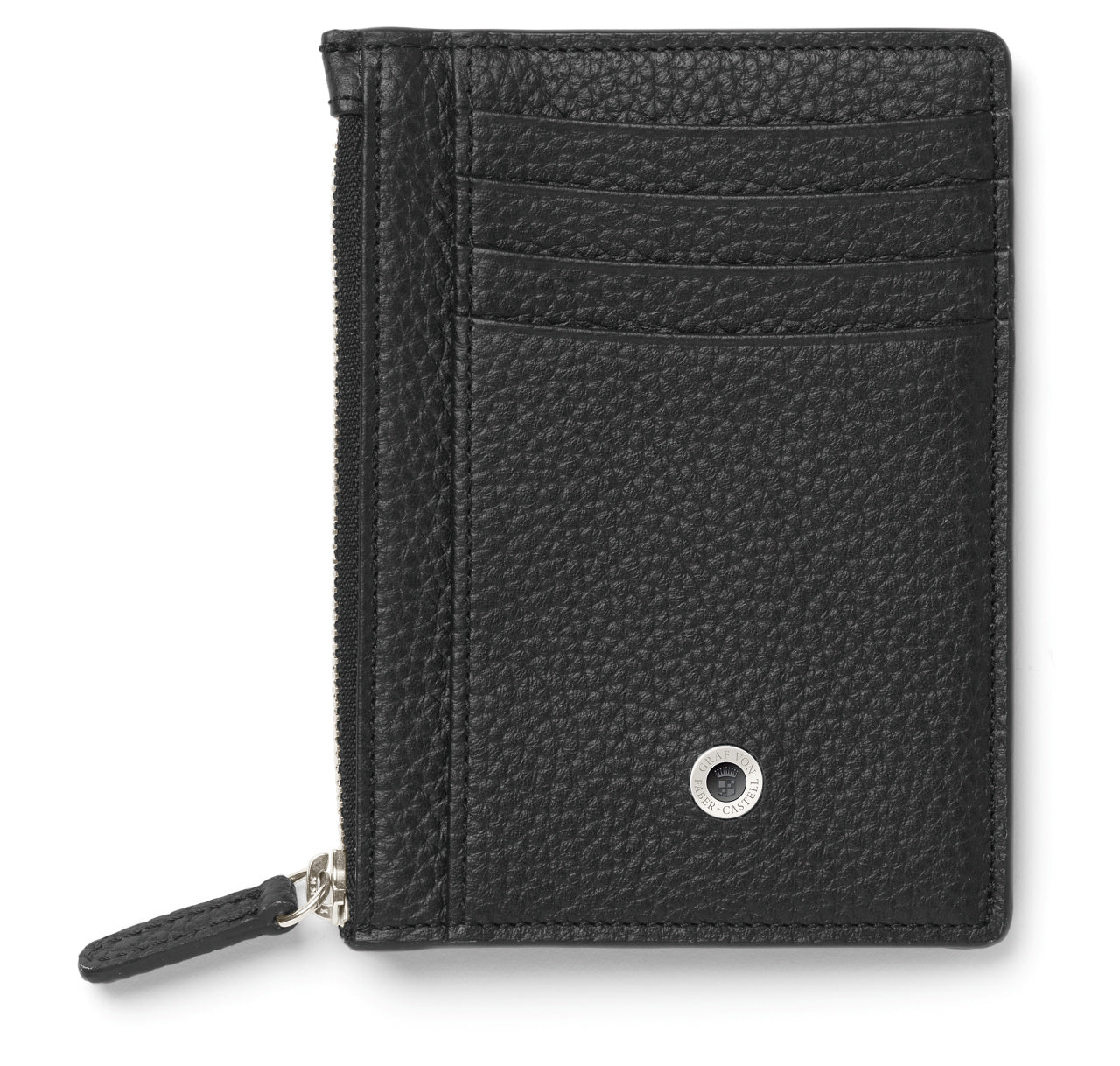 Graf von Faber Castell-Porte-carte zippé, grand, cuir Cashmere, noir