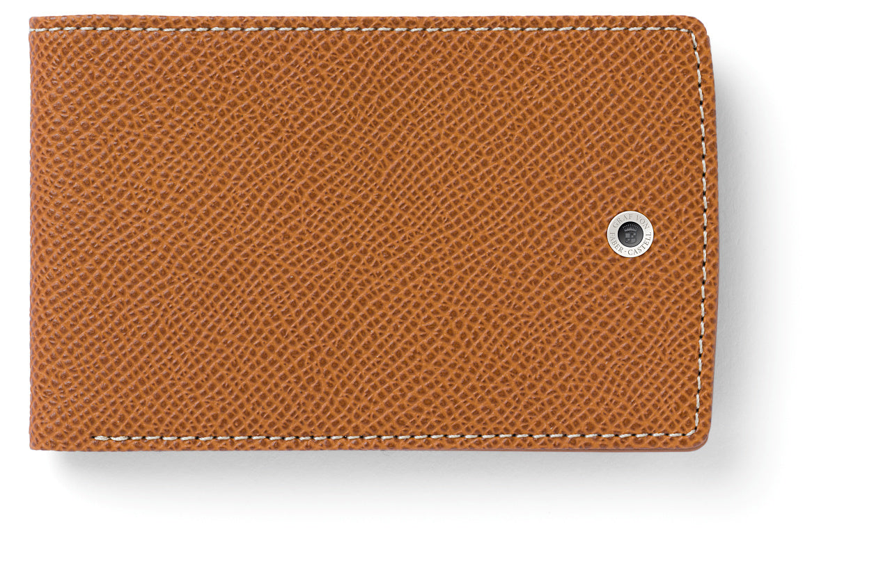 Graf von Faber Castell-Petit porte-cartes de crédit format paysage, grainé cognac