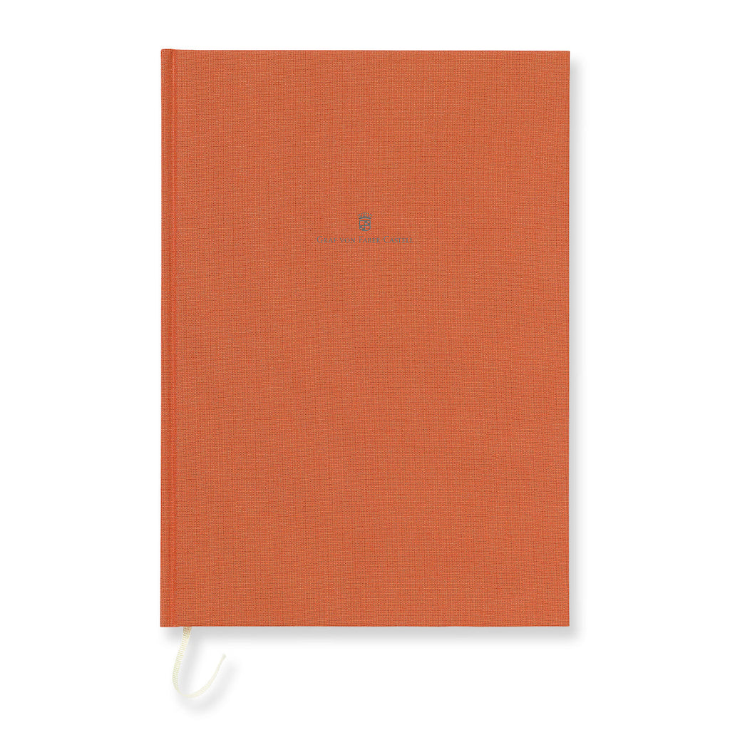 Graf von Faber Castell-Cahier relié en lin A4 orange