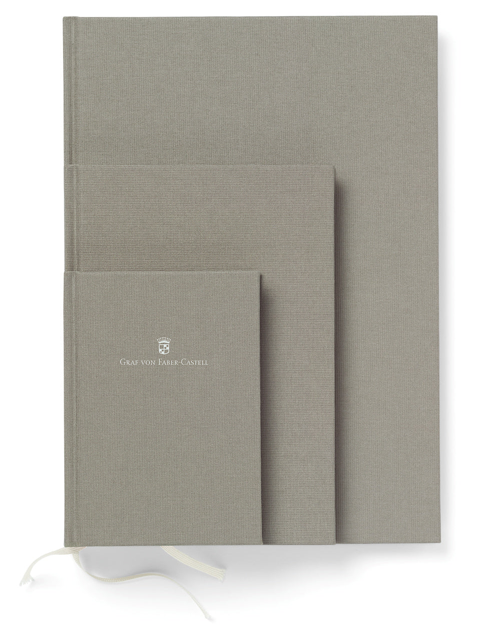 Graf von Faber Castell-Cahier relié en lin A4, gris