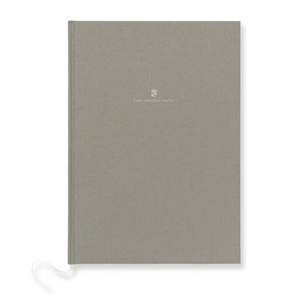 Graf von Faber Castell-Cahier relié en lin A4, gris