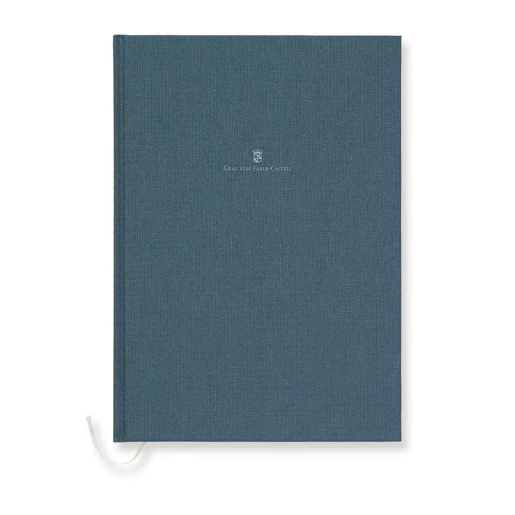 Graf von Faber Castell-Cahier relié en lin A4, bleu