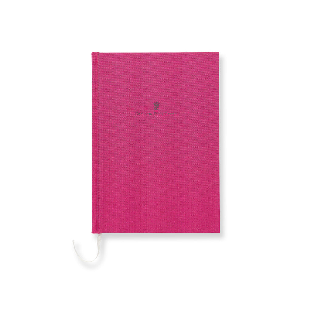 Graf von Faber Castell-Cahier relié en lin A5, rose