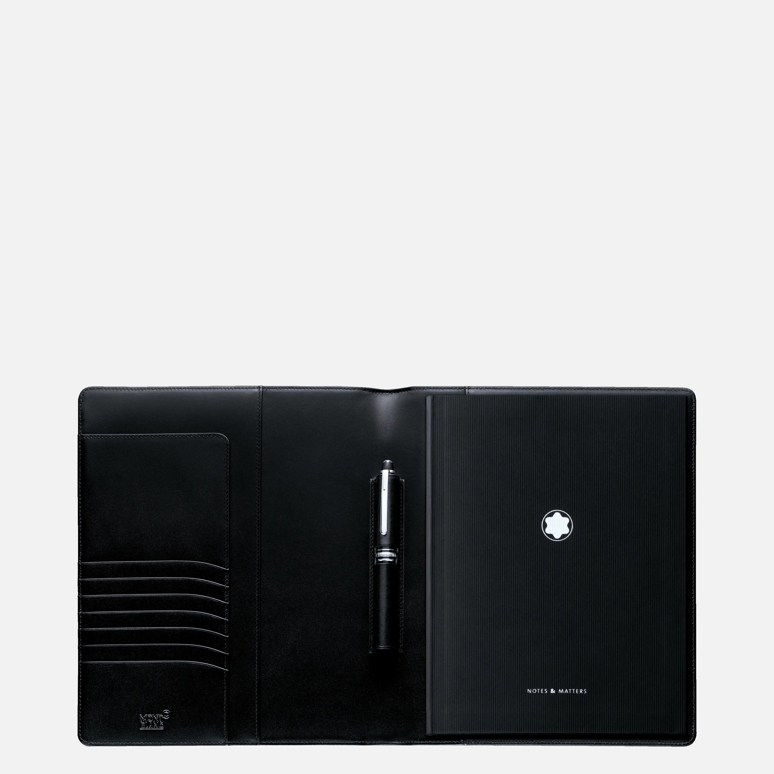 Montblanc Cahier de notes moyen modèle Meisterstück Cuir Noir - vue 2